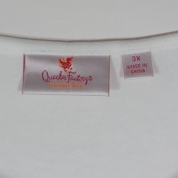 Quacker Factory Top 3X Flip Sequin Embellished Artsy Tunic Hearts Love - Picture 5 of 8